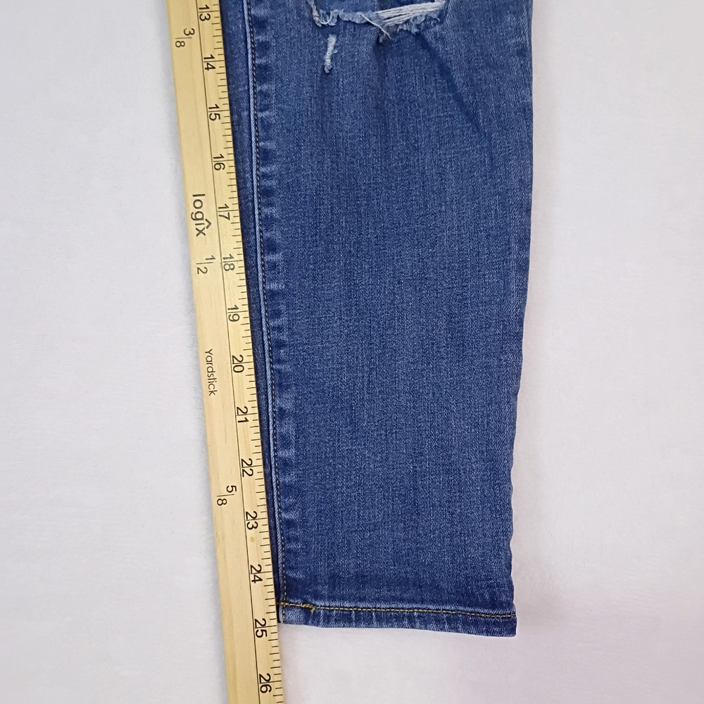 American Eagle Next Level Stretch Distressed Jeggings Blue Womens Size 12 Short - Picture 9 of 13